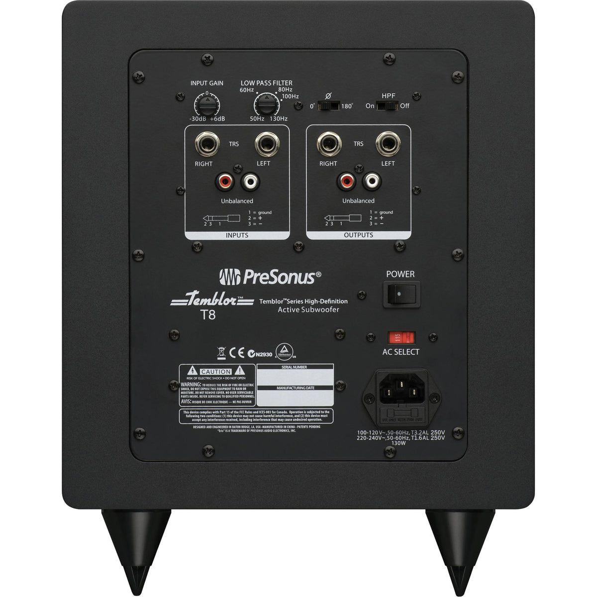 PreSonus Temblor T8 Active Subwoofer — 2