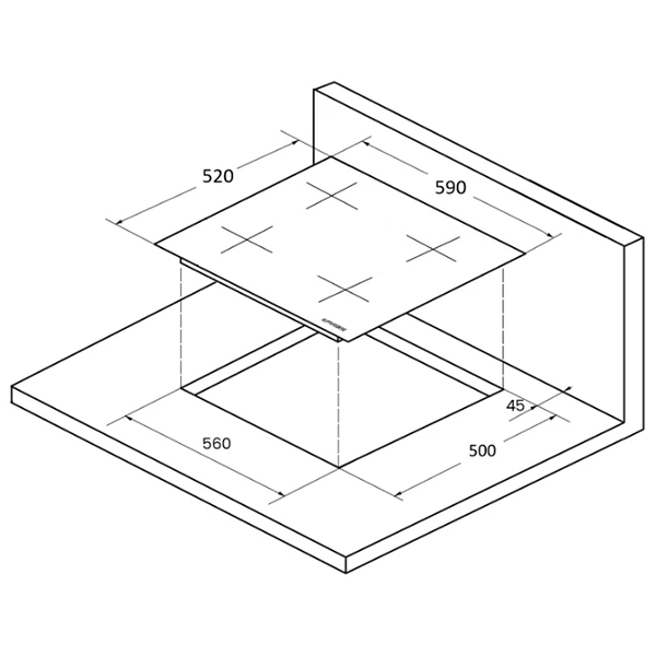 Built-in induction hob Kuppersberg ICS 604 W — 2