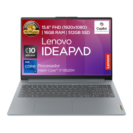 PC Notebook IdeaPad Slim 3 15IRH8 Core i7-13620H SSD 15 FHD DOS Arctic
