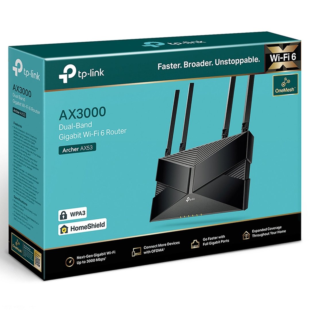 Dual Band WiFi 6 Gigabite router Tp-Link Archer AX53 AX3000 2402 574Mbps — 3