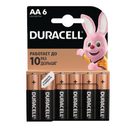Battery Duracell 2A Basic K+6 x10
