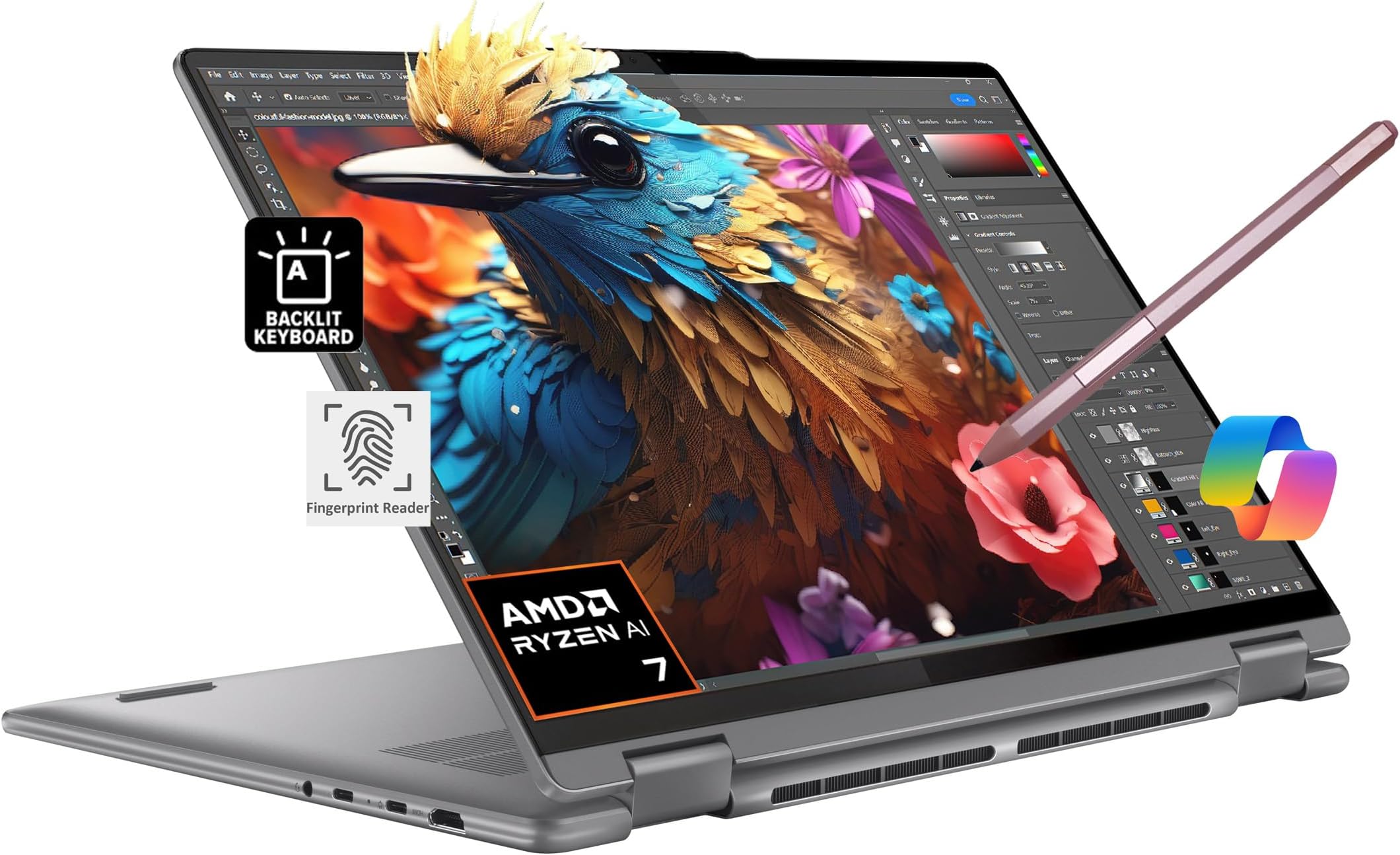 YOGA Yoga 7 2-in-1 14AHP9 83DK006GRK 14 WUXGA OLED 400nits MT 360°Ryzen5 Win 11 Home — 3