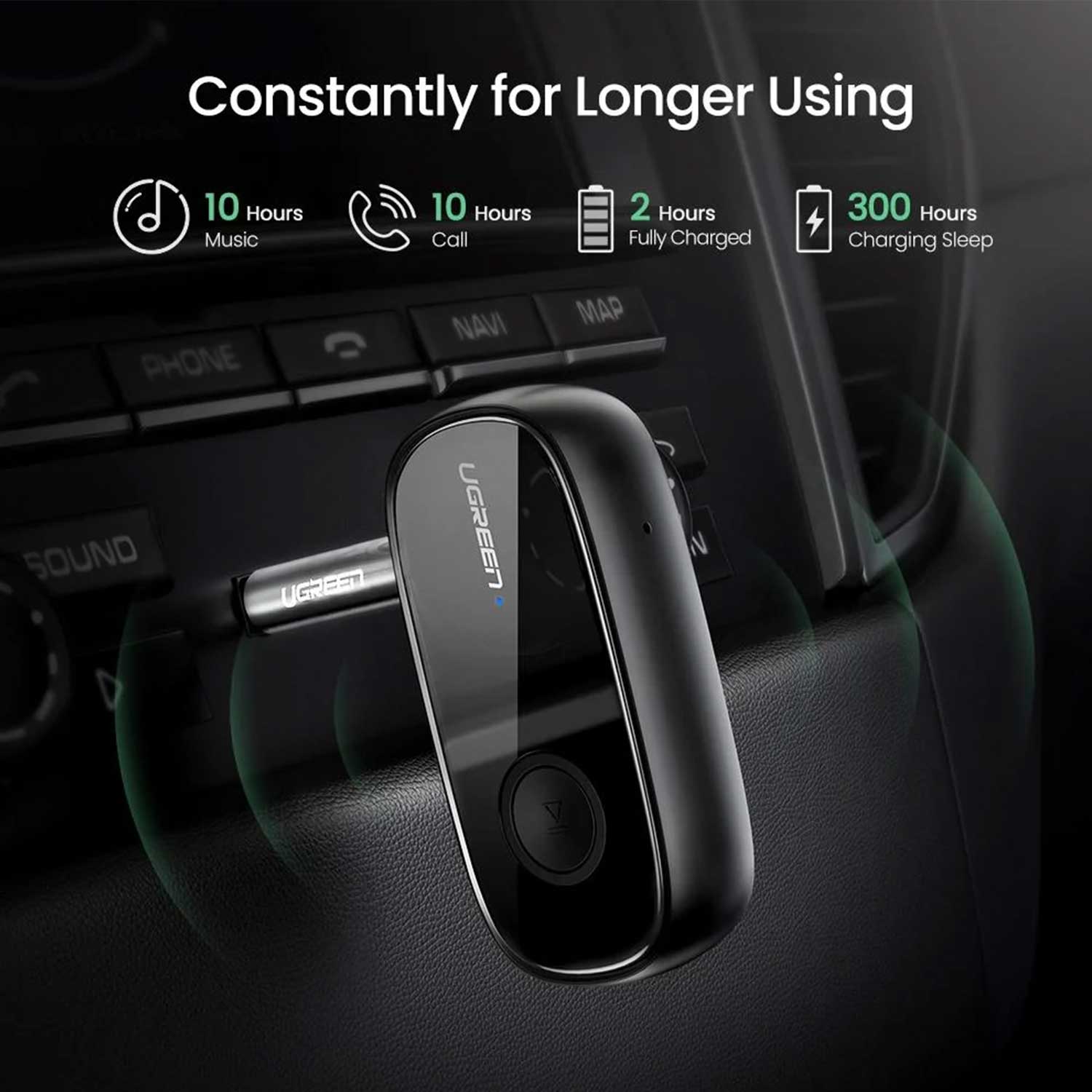 Network device UGREEN Bluetooth 5.1 Receiver Aux Car Adapter 70304 — 4