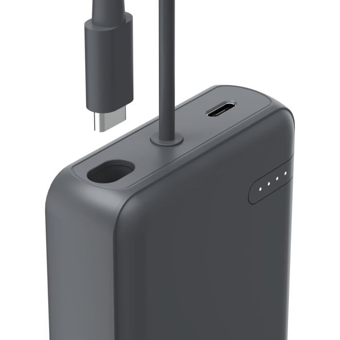 “Travel Power Pack with Cable 10000mAh 2 Outputs: 2x USB-C Anthracite 201739 — 5