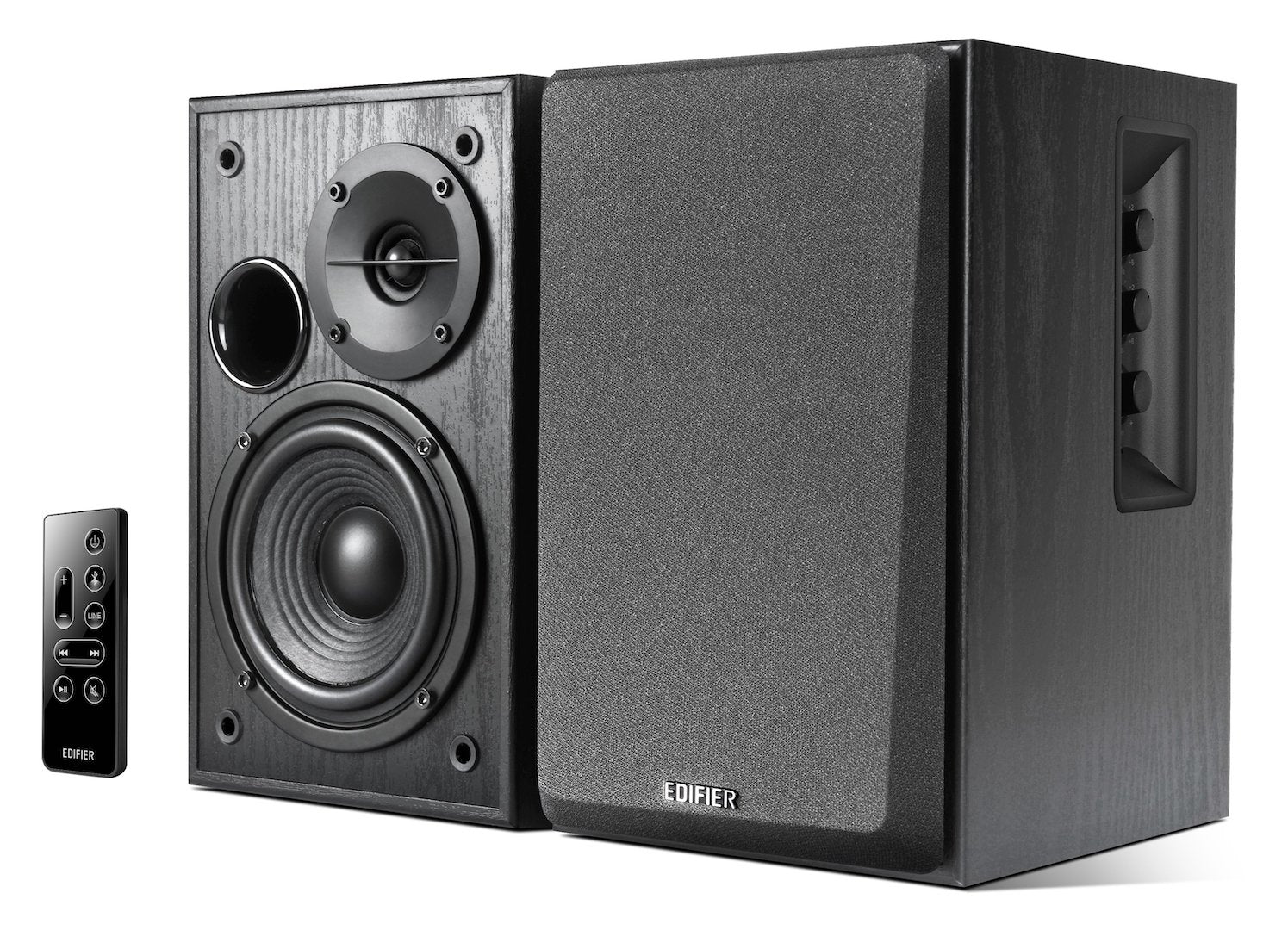 Edifier R1580MB Bookshelf Speaker Pair with Microphone Inputs — 3