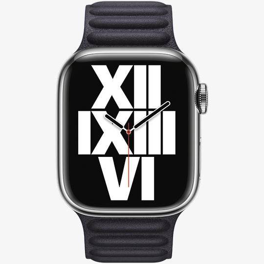 Band 41mm Leather Link - M L Ink — 3