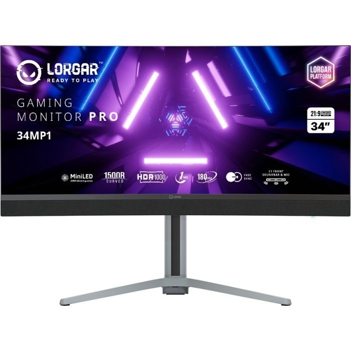 Lorgar 34MP1 UWQHD MiniLED Gaming VA curved