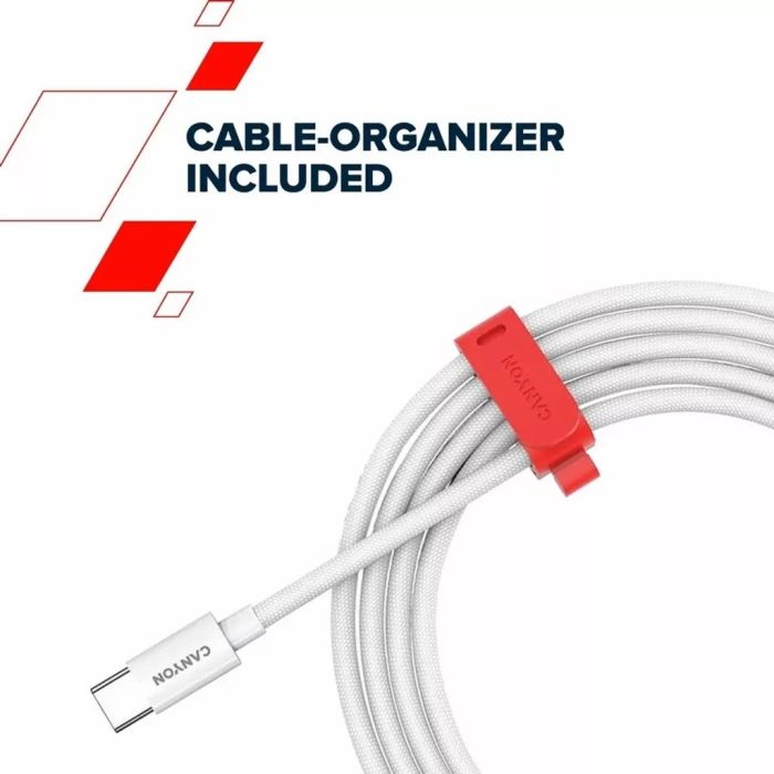 Canyon CND-CC100AB12W USB-C to USB-C 100W Braided Cable — 3