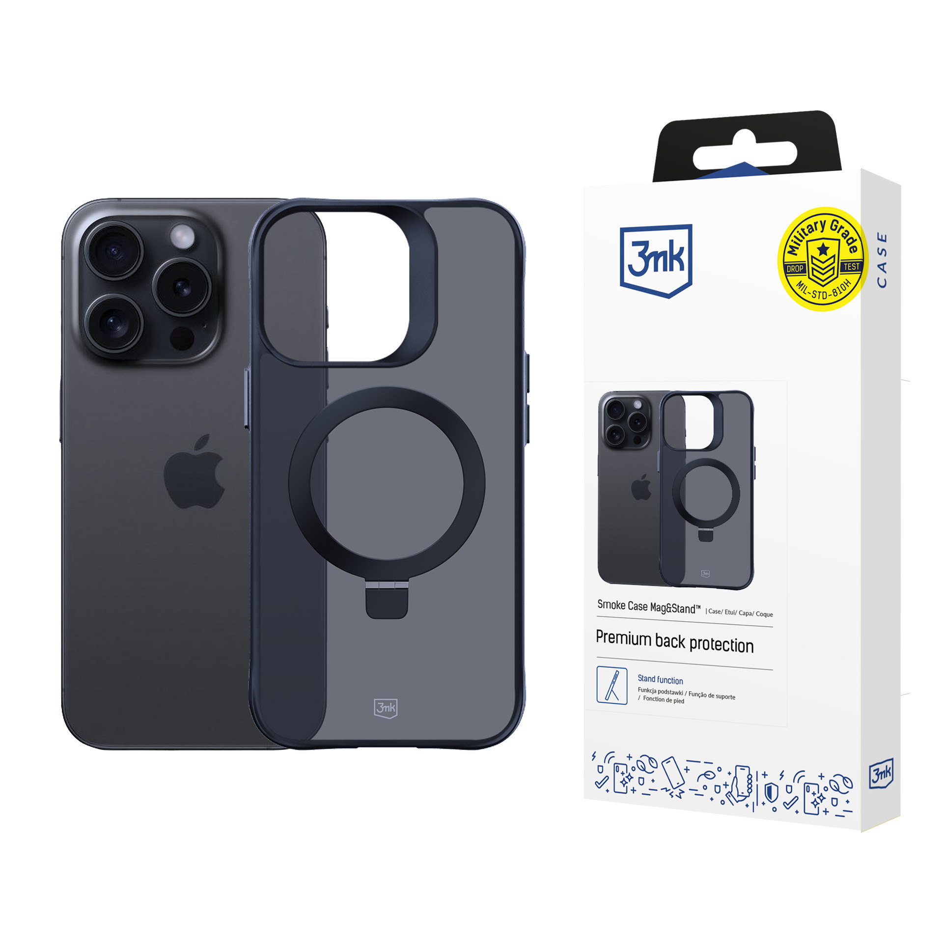 iPhone 16 Pro 3mk Smoke Case Mag&Stand — 2