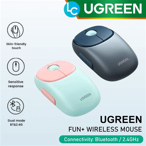 UGREEN Rechargeable Dual Mode Wireless Mouse Bluetooth 5.0 3.0 & High-Precision Light 4000 DPI Multi-Device Compatibility 90538 — 7