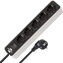 Brennenstuhl Ecolor 5-Way Extension Lead 1.5m