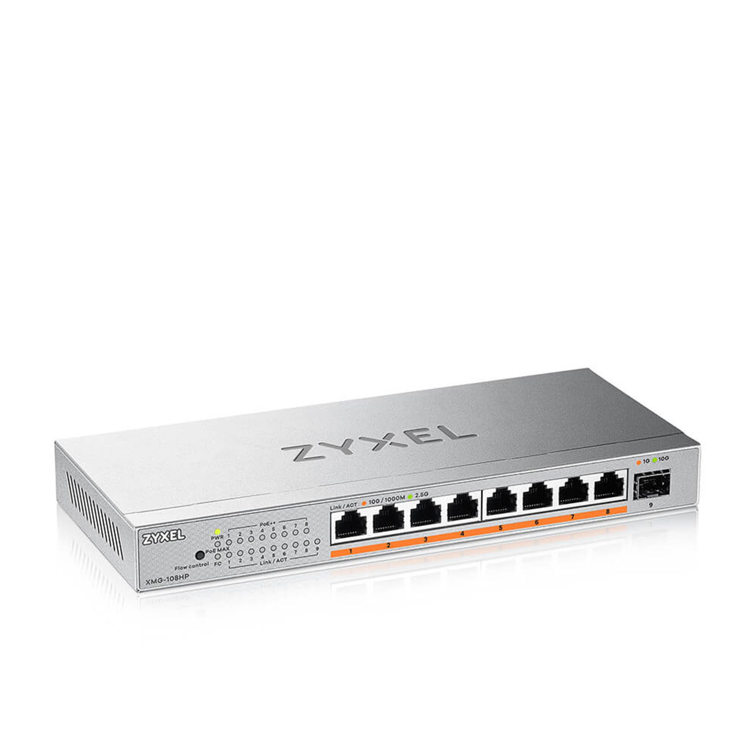 Network switch ZYXEL XMG-108HP Multi-Gigabit 8xRJ-45 8xPoE++ 1xSFP+ 100W PoE budget XMG-108HP-EU0101F — 2