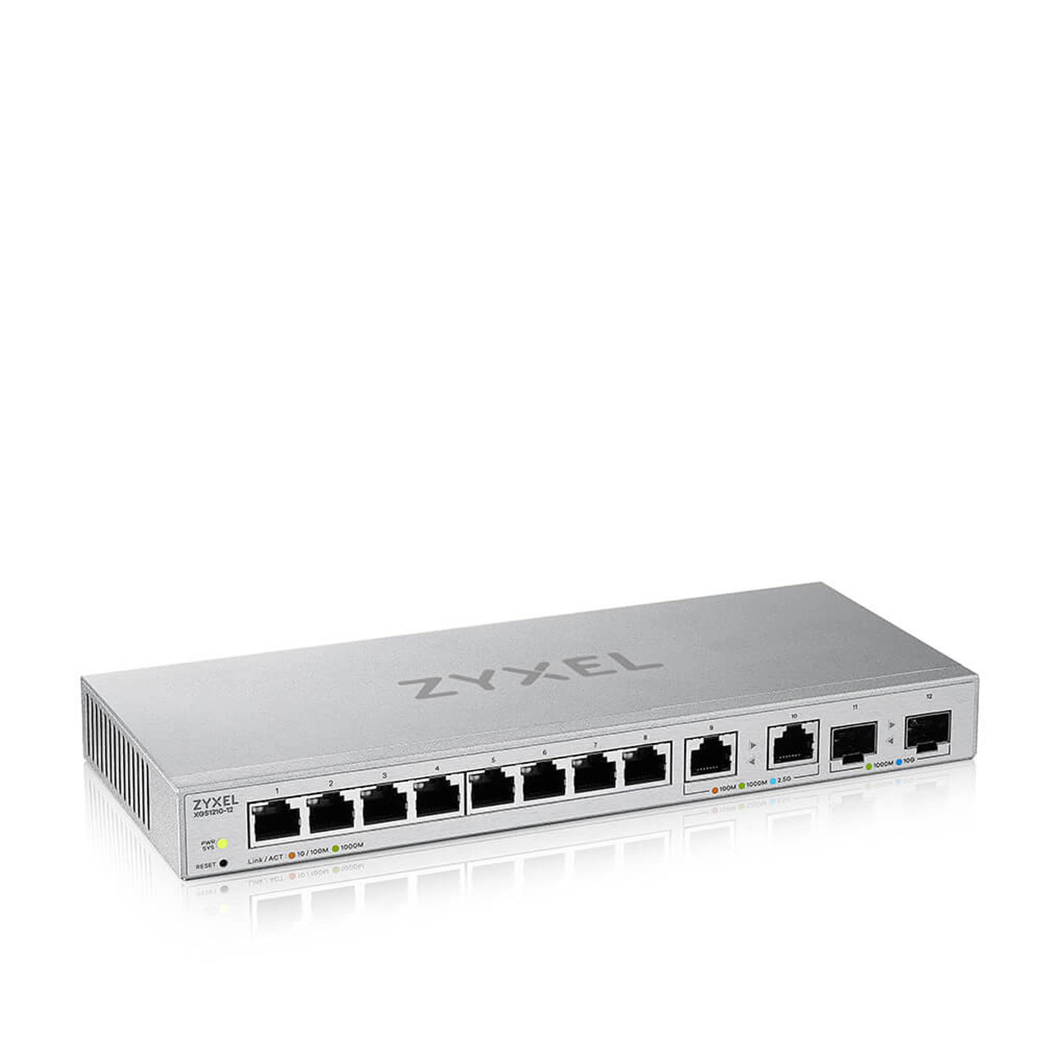 Network switch ZYXEL XGS-1210-12 Multi-Gigabit 8xRJ-45 2xRJ-45 2xSFP+ XGS-1210-12 — 2