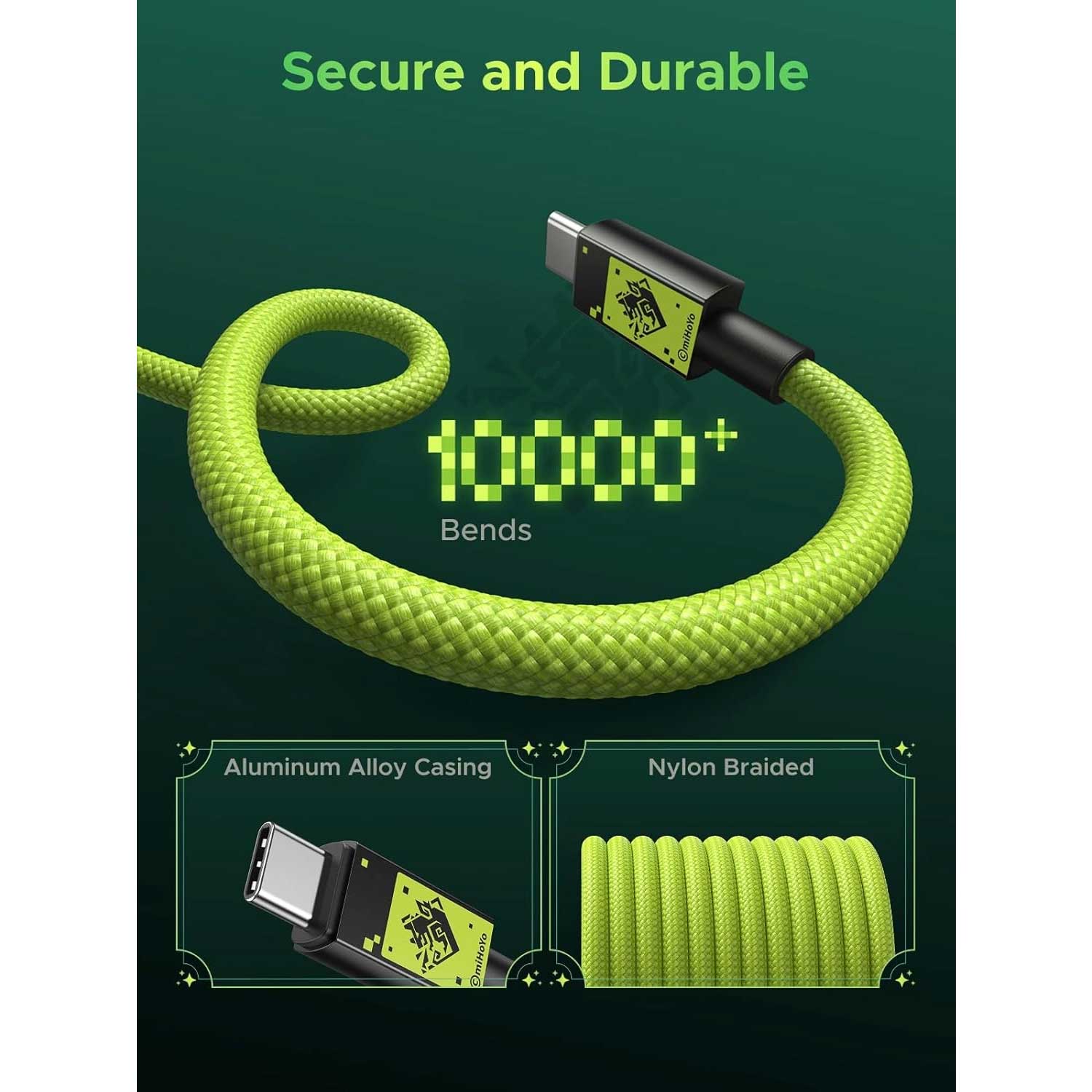 Cable UGREEN L512 Type-C to Type-C Genshin Inpact 45063GI — 3