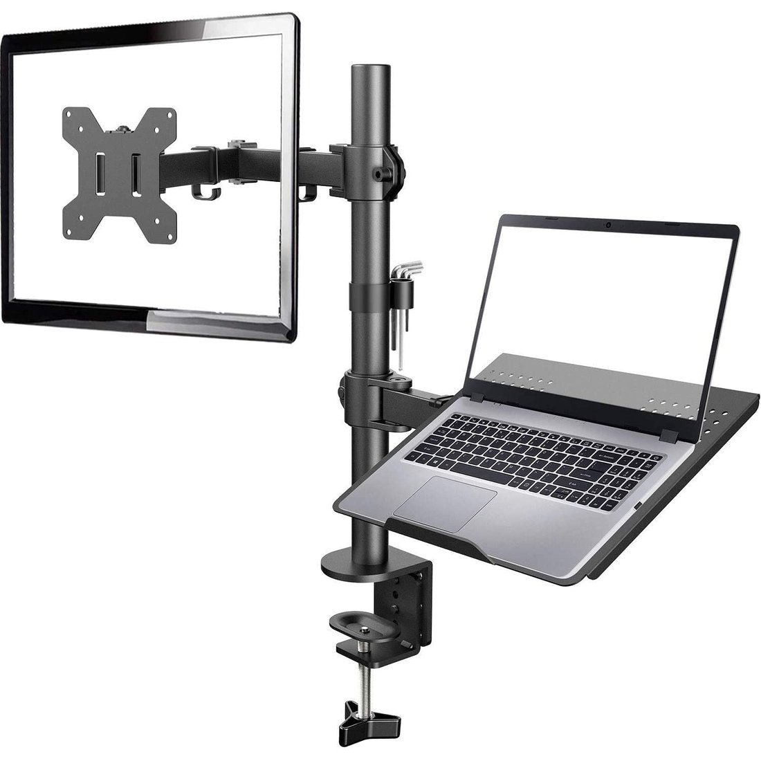 Gembird MA-DA3-02 One Monitor+ Laptop VESA Arm stand for monitor laptop — 3