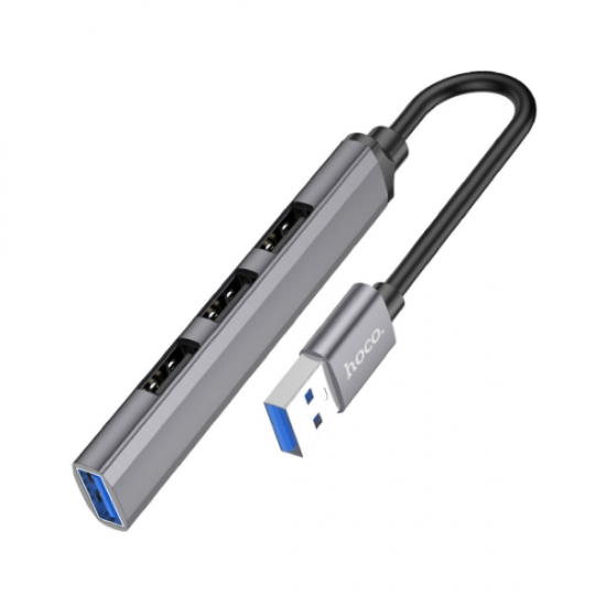 Hoco HB26 4 in 1 USB to USB3.0+USB2.0x3 Adapter Metal — 2