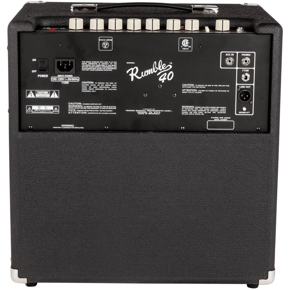Fender Rumble 40 v3 Bass Guitar Amplifier — 3