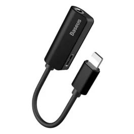 Audio adapter Baseus L32 IP male to 3.5mm+IP female adapter — 2