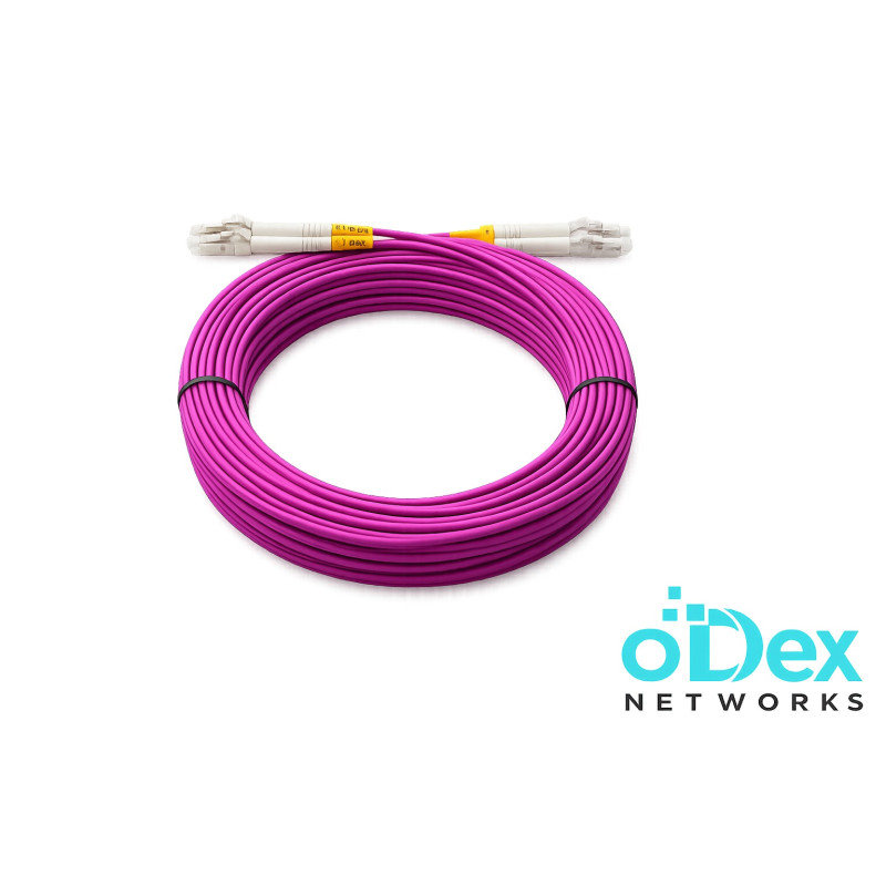 Оптоволоконный патч-корд ODEX LC-LC OM4 Duplex 20m — 2