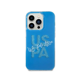 Case U.S.Polo Assn. IML Glitter Script Hard Case for iPhone 14 Pro Max — 2