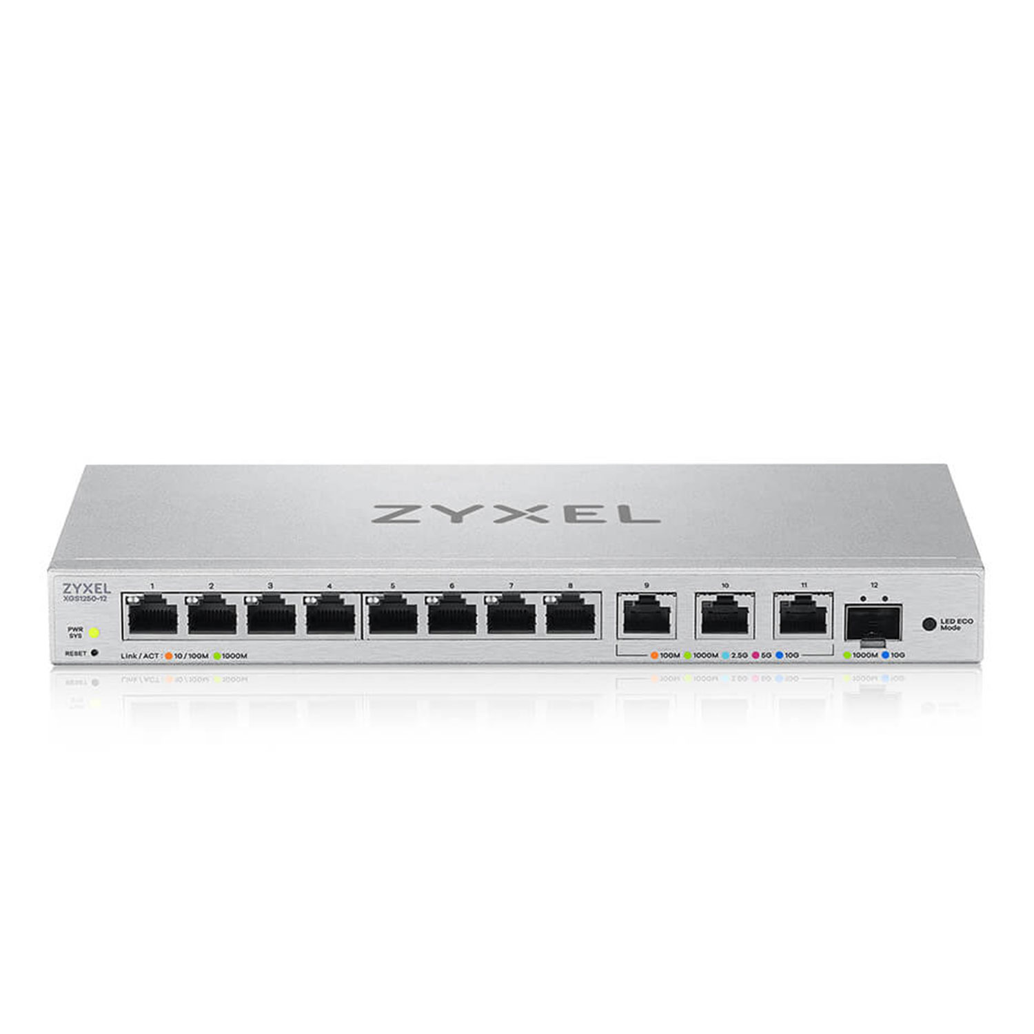 Network switch ZYXEL XGS-1250-12 Multi-Gigabit 8xRJ-45 3xRJ-45 10G 1xSFP+ XGS-1250-12 — 3