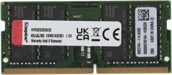 KVR32S22D8 32 DDR4 1x 3200 MT s 260pin 1X32GB — 3