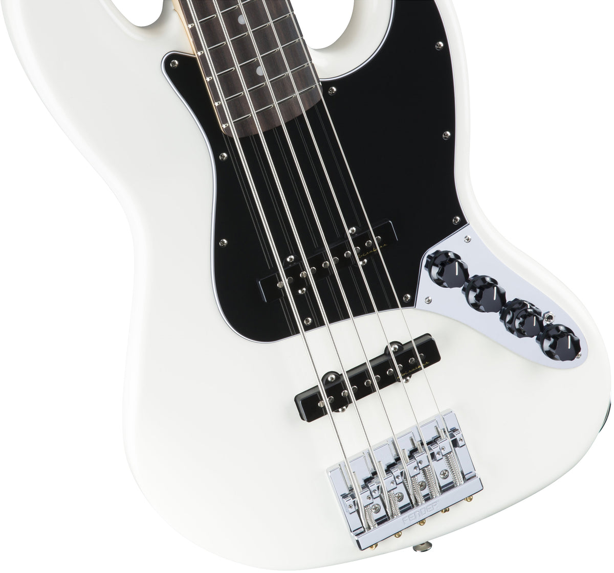 Fender Deluxe Active Jazz Bass Guitar V Olympic — 3