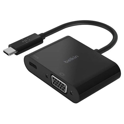 Adapter Belkin USB-C to VGA PD AVC001BTBK 60W — 2