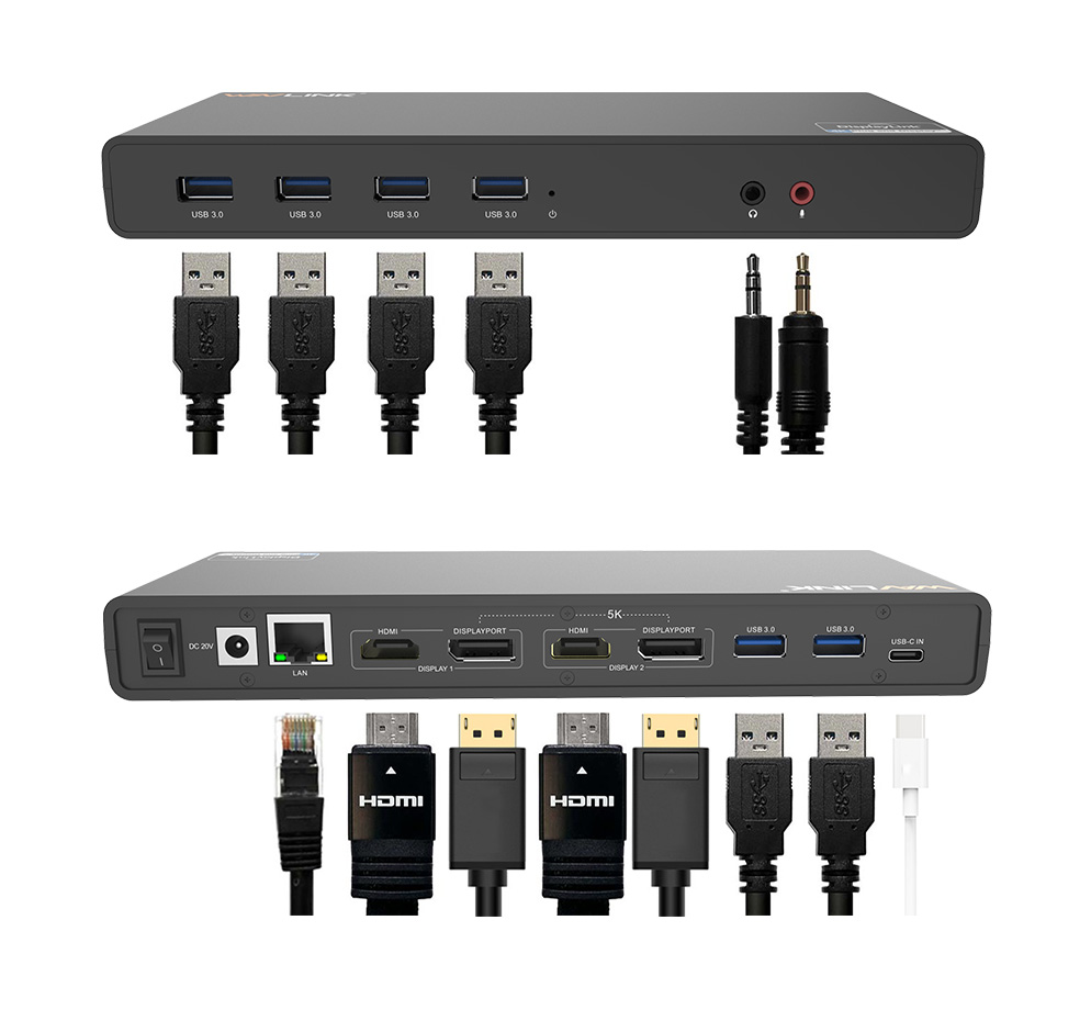 Wavlink WL-UG69DK1 USB-C Dual 4K Docking Station WL-UG69DK1 — 2