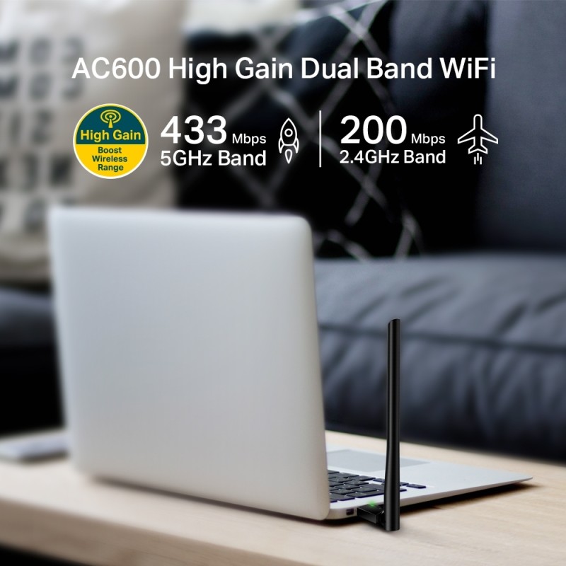 USB Adapter TP-Link Archer T2U Plus AC600 — 3