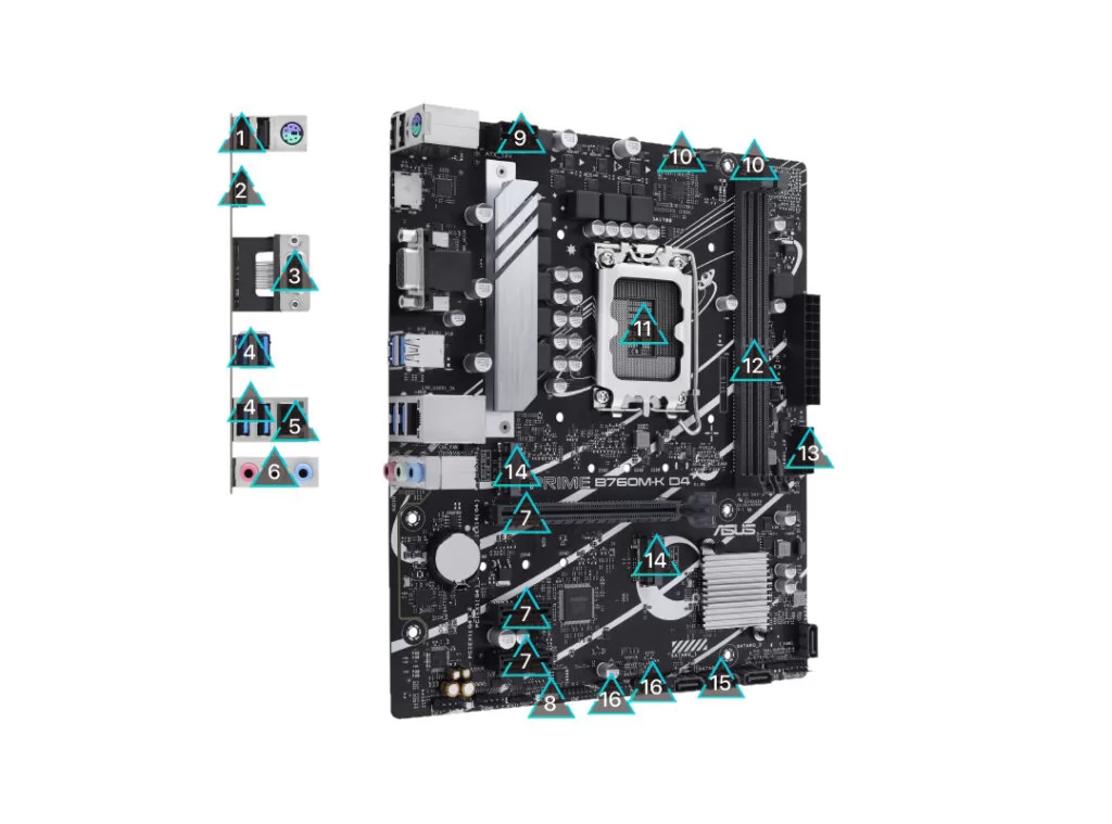 Մայրական սալիկ ASUS Prime B760M-K D4 90MB1DS0 — 3