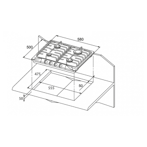 Built-in gas hob FV6TGRZ BOR — 5