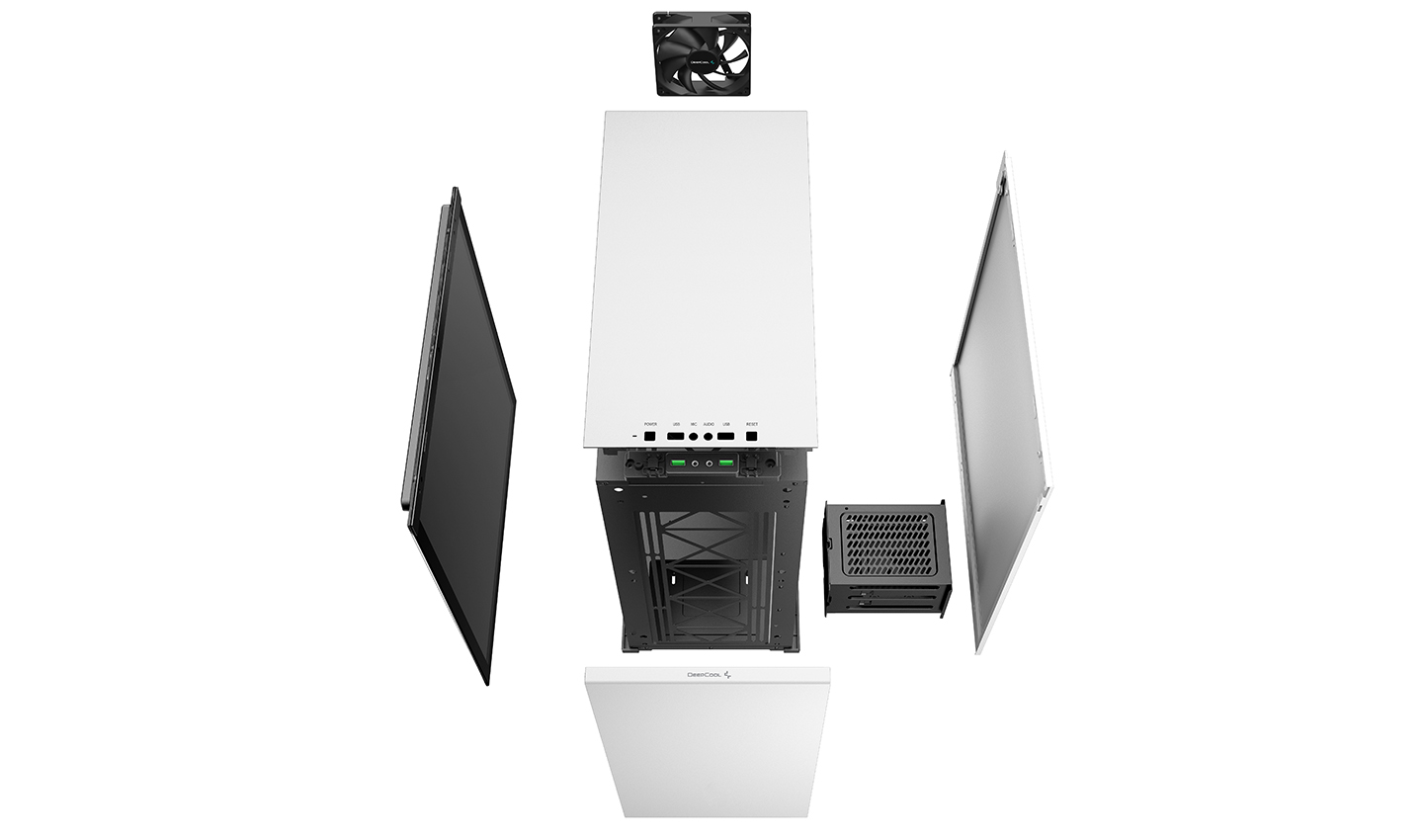 Deep Cool MACUBE 310 WH MID Tower w o PSU ATX — 3