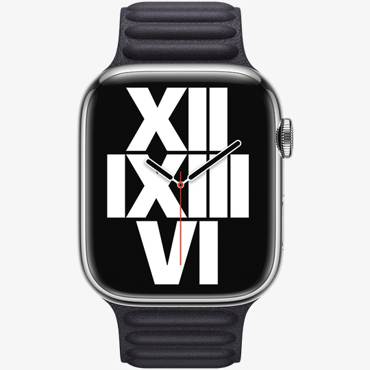 Band 45mm Leather Link - S M Ink — 3