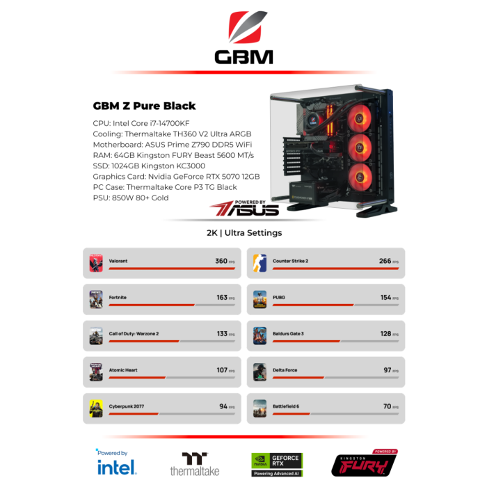 PC Z Pure i7-14700KF RTX 5070 Z790 — 5