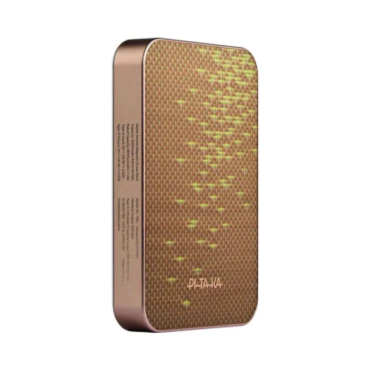 Pitaka Fiber Magnetic Power Bank 10K Golden Glint