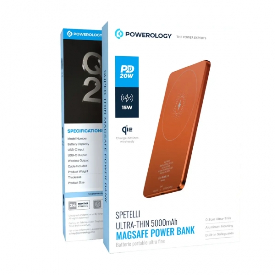 Powerology Spetelli 5000 mAh 15W PD Type-C Magsafe Ultra Slim Power Bank — 2