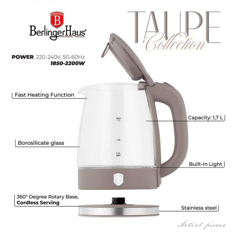 Էլեկտրական թեյնիկ BERLINGER HAUS BH 9814 Taupe — 4