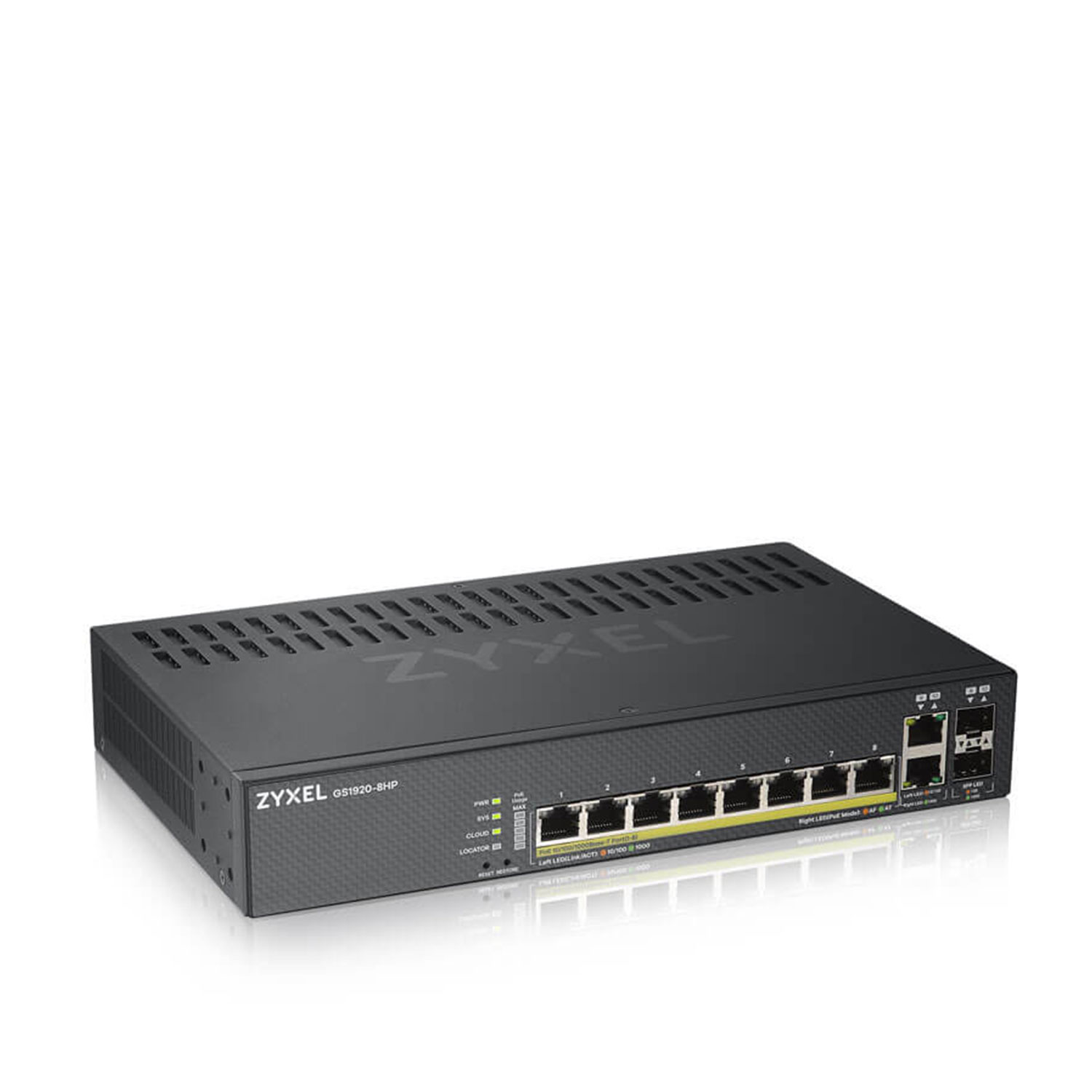 Network switch ZYXEL NebulaFlex GS1920-48HPV2 Smart L2 Gigabit 44xRJ-45 4x Combo SFP RJ-45 375W PoE bgt Rack 19 GS192048HPV2-EU0101F — 2