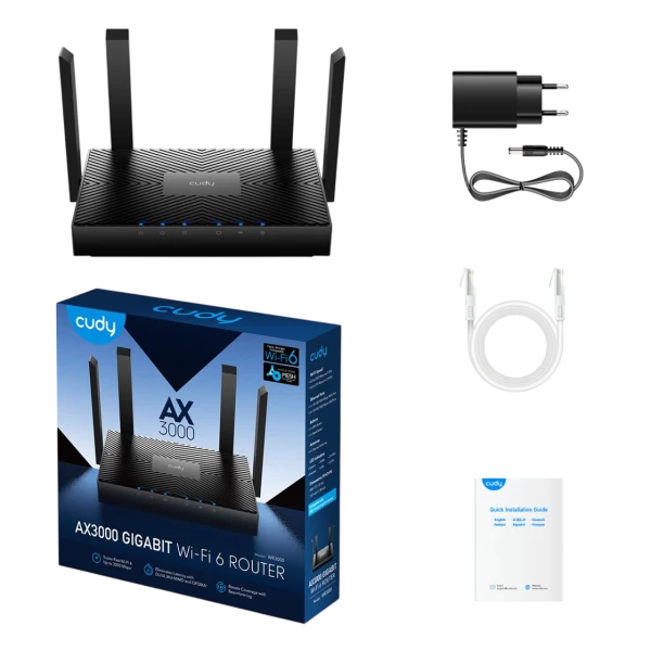 Router Cudy WR3000 AX3000Gigabit WiFi 6 Mesh Router — 3