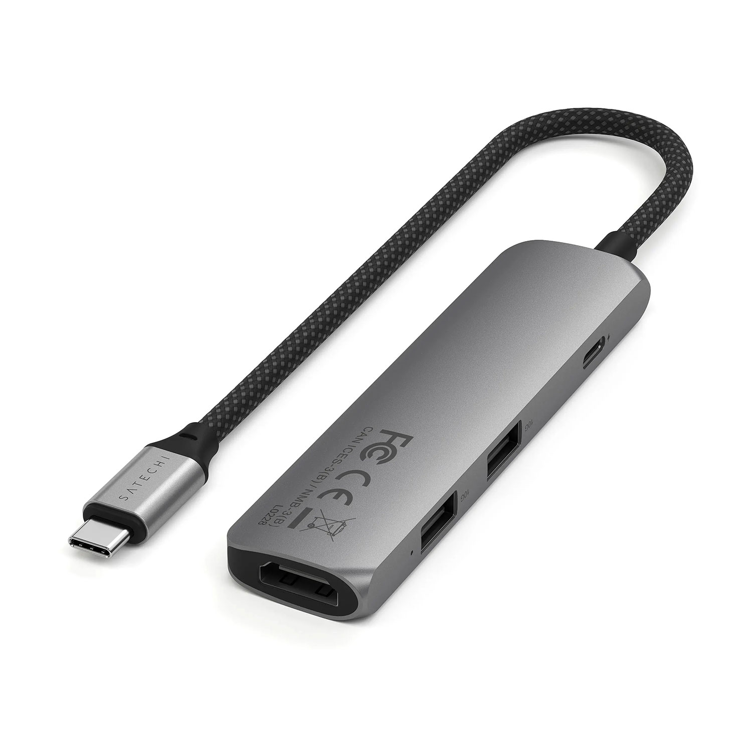 USB hub SATECHI 4-in-1 USB-C Slim Multiport Adapter 4K ST-P4SM — 2