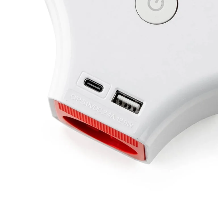 Muhler Portable Multiple Socket with 3-way Shuttered Outlets and 2-way USB-A and USB-C 1006118 — 4