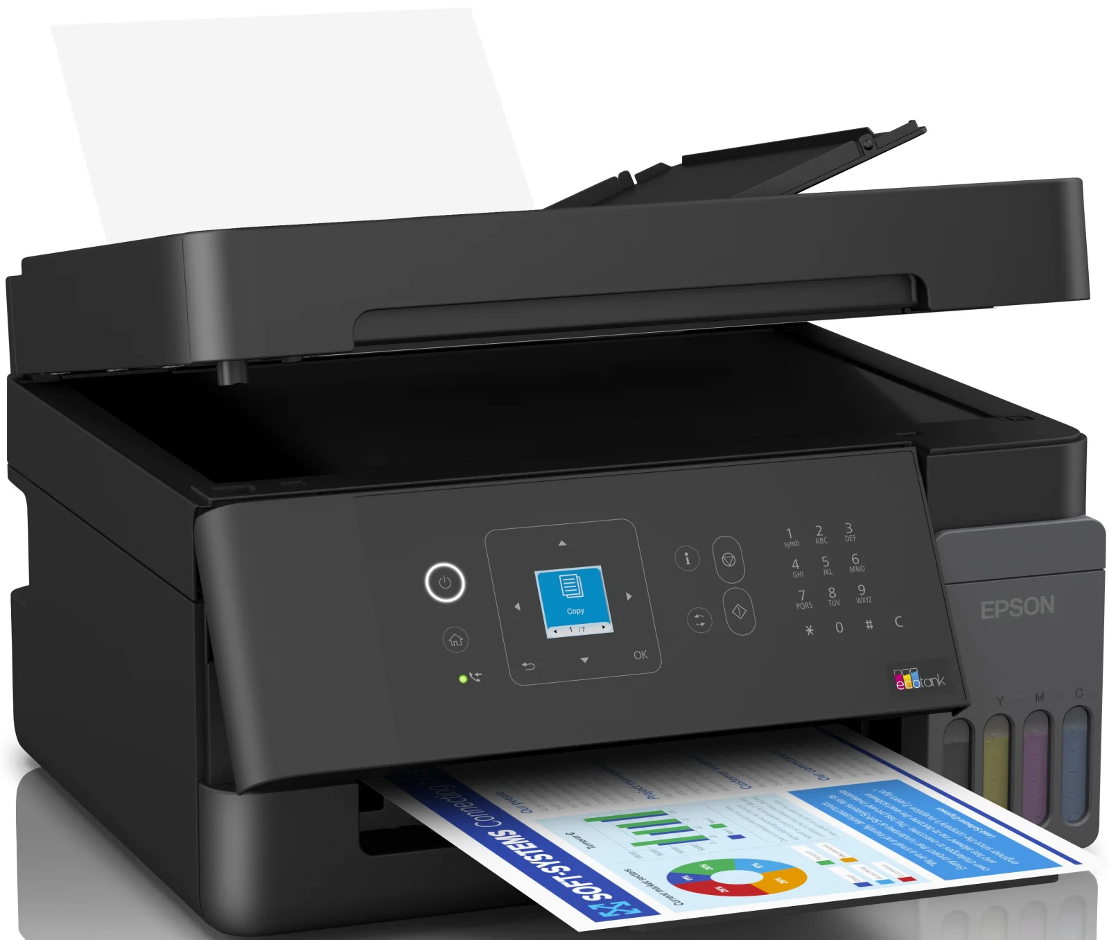Epson L5290 L5296 L5290 96A4 MF Colour Ink jet with Ink Tank Print Copy Scan FAX ADF — 4