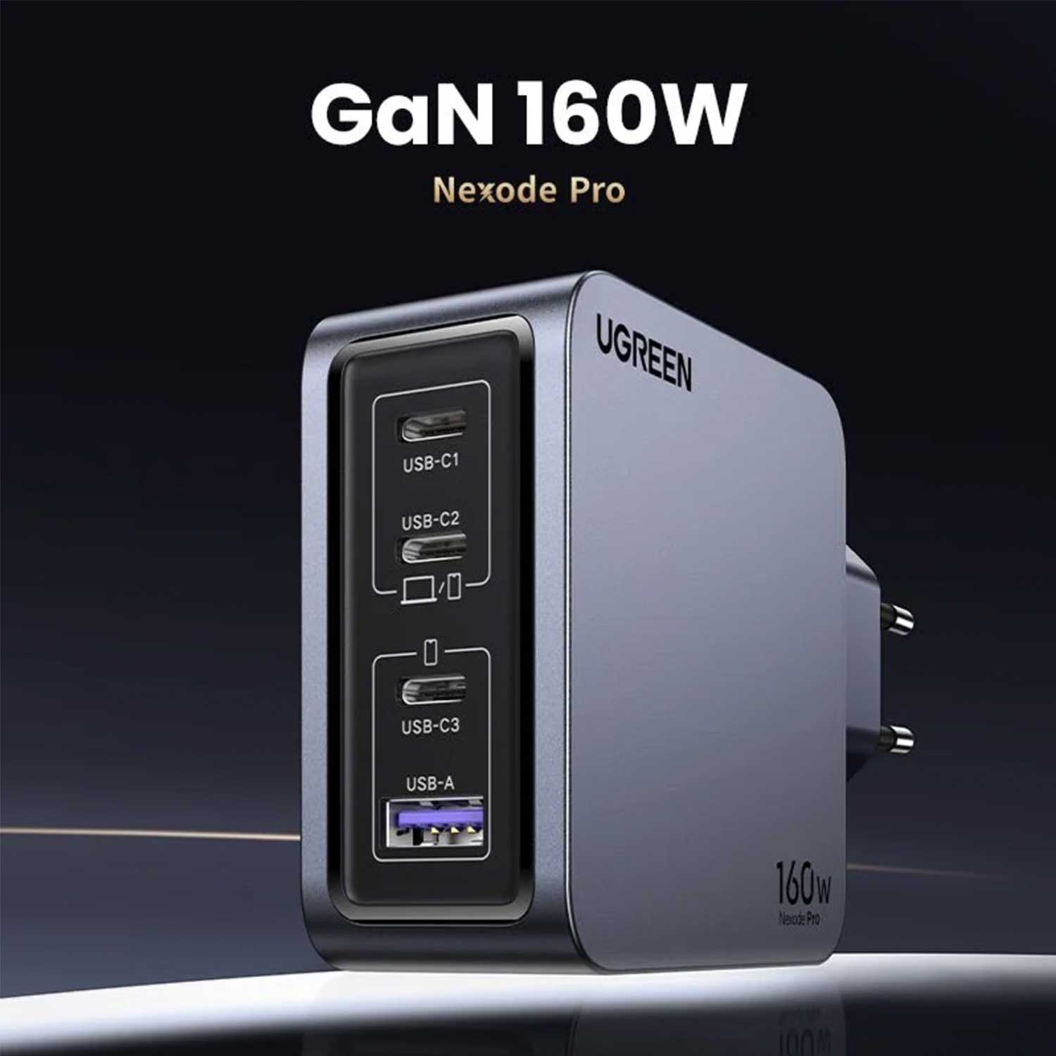 Power adapter UGREEN X763 Nexode Pro GaN Fast Charging PD 4 Ports GR 25877 160W — 5