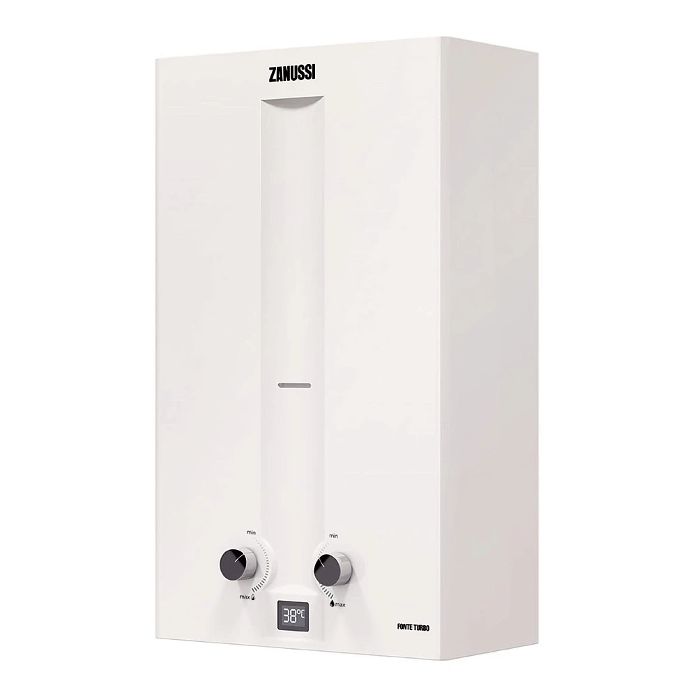Gas water heater ZANUSSI GWH12 Fonte Semi Turbo+Pipe — 2