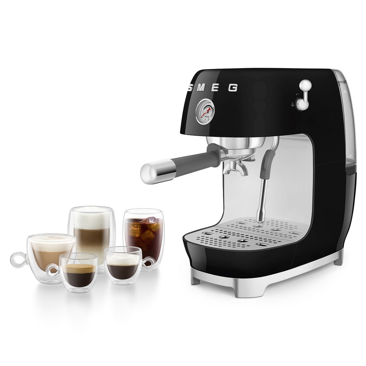 SMEG Manual espresso coffee machine with cold brew ECFO3BLUK — 3