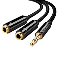 3.5mm audio adapter 2x 3pin to 4pin UGreen 306203.5mm audio cable - Headphone Splitter — 4