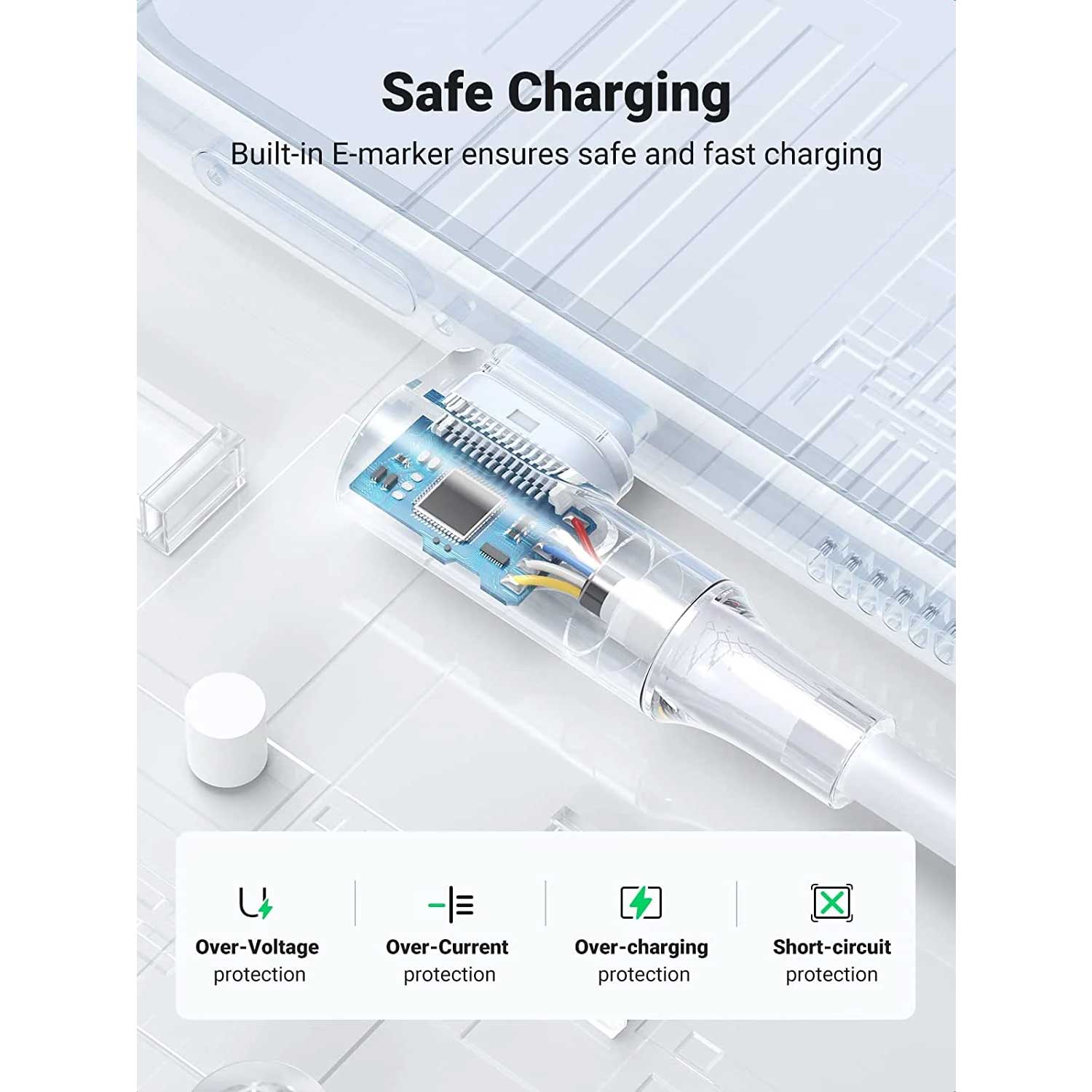 Cable UGREEN US335 100W USB-C Angled 70696 — 3