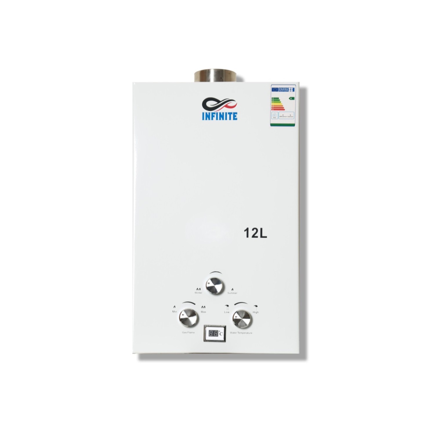 Gas water heater INFINITE JSG20-H22 TURBO GLASS PANEL — 2