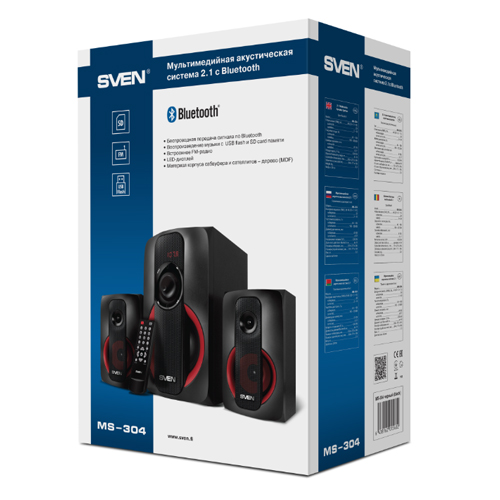 Sven MS-304 2.1 40Bt BT Speaker — 3